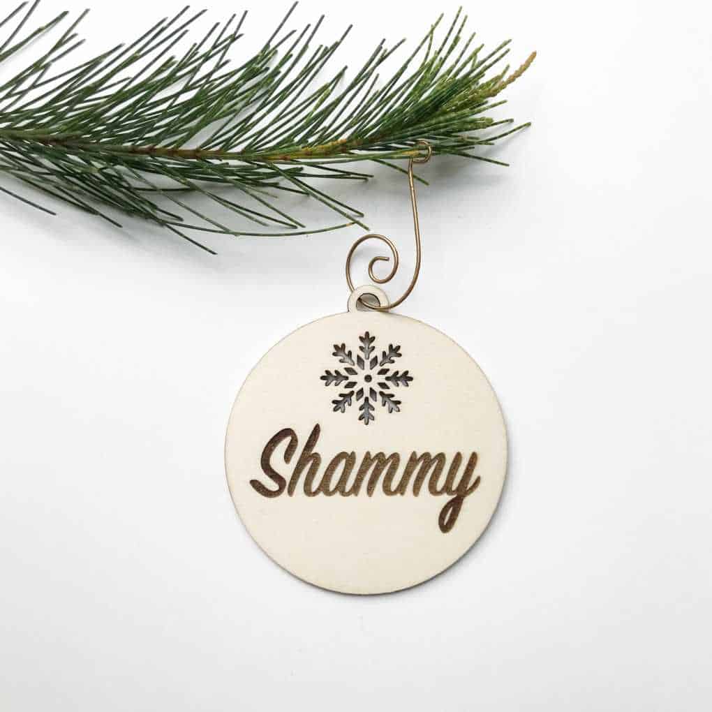 Basic Snow Flake personalised Christmas Decoration