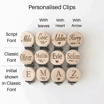 Faux Leather Dummy Chain - Personalised Dummy Clips