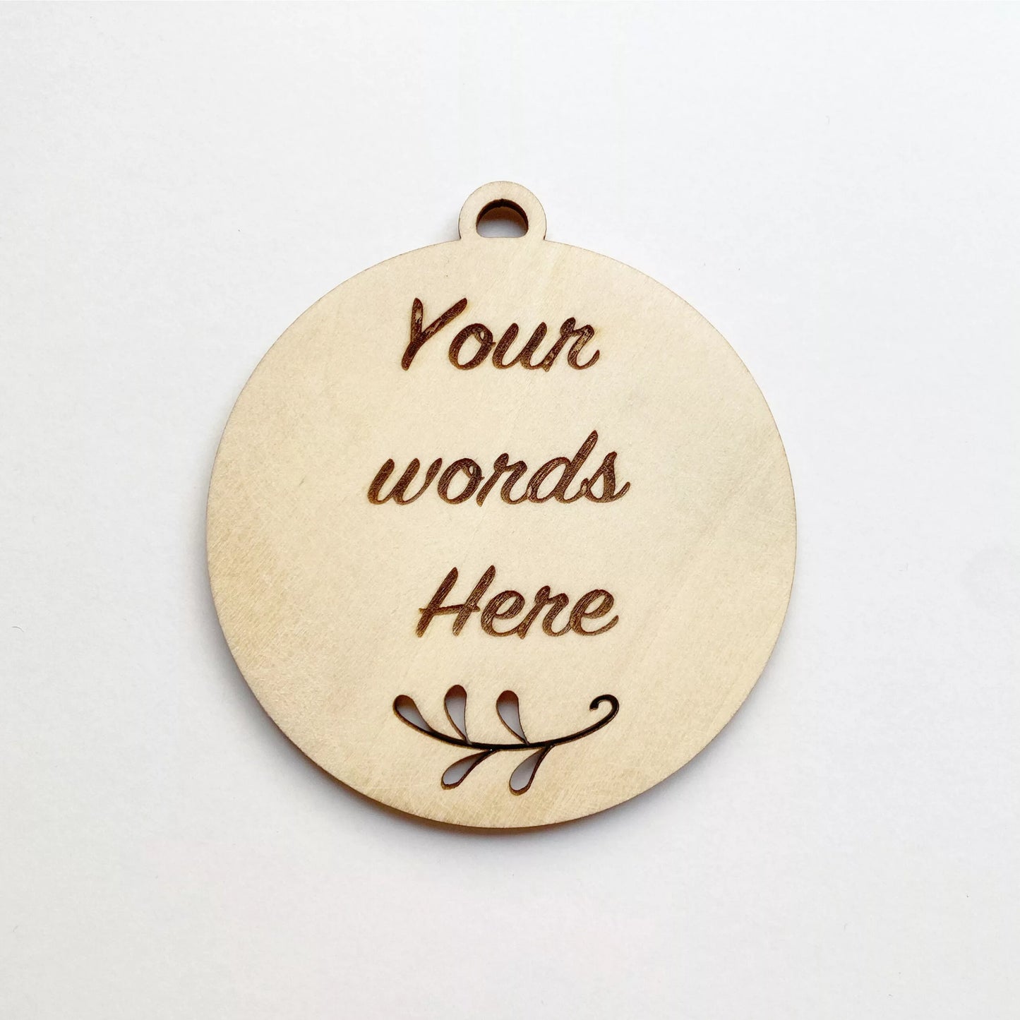Basic with leaf personalised Christmas Decoration