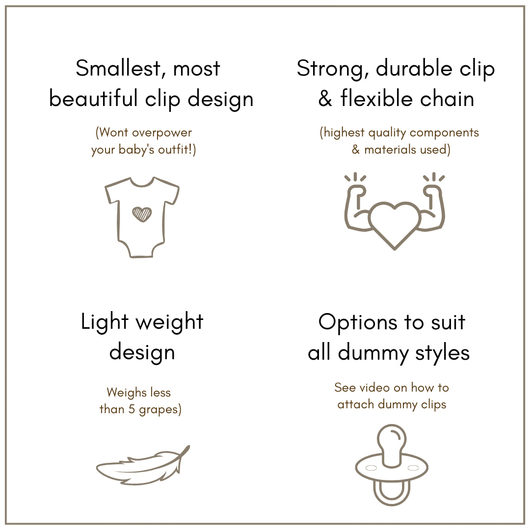 Chunky Bead dummy chain - Personalised dummy clips
