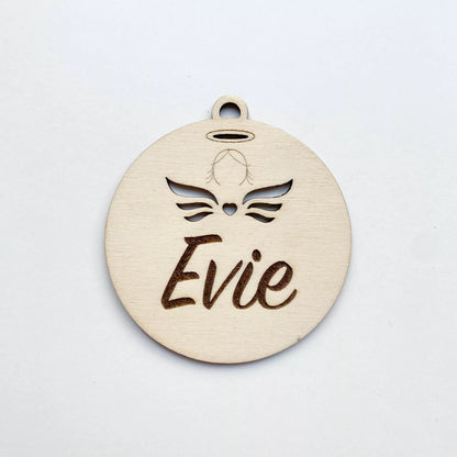 Basic Angel personalised Christmas Decoration