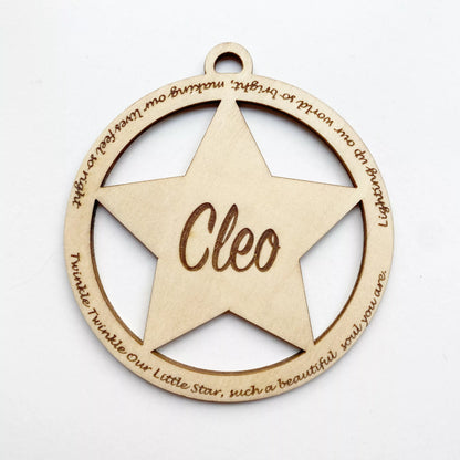 Deluxe Large Star Shape Personalised Christmas Decoration