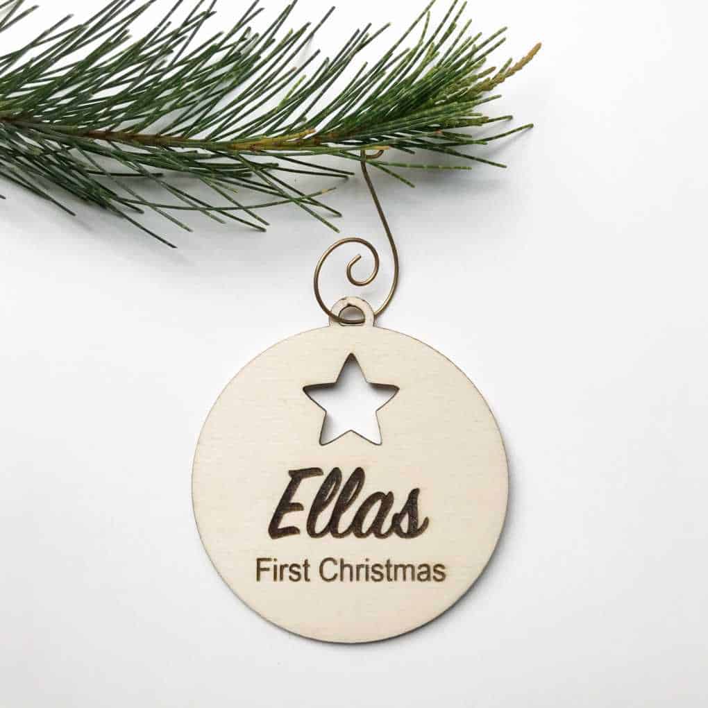 Basic Star personalised Christmas Decoration