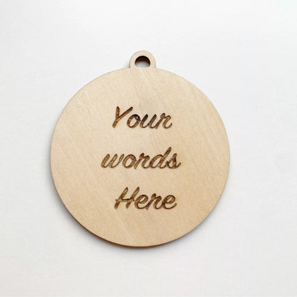 Basic Plain Personalised Christmas Decoration