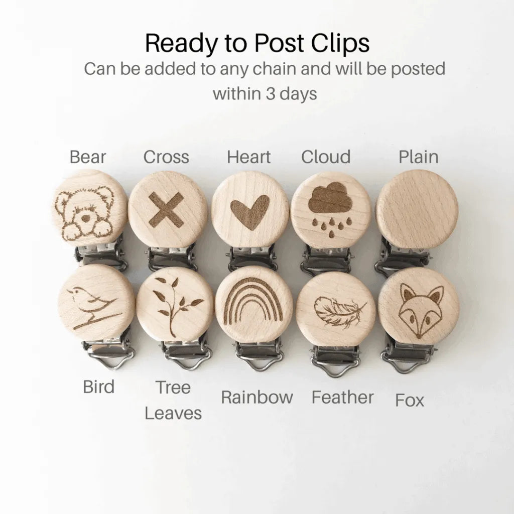 Faux Leather Dummy Chain - Personalised Dummy Clips