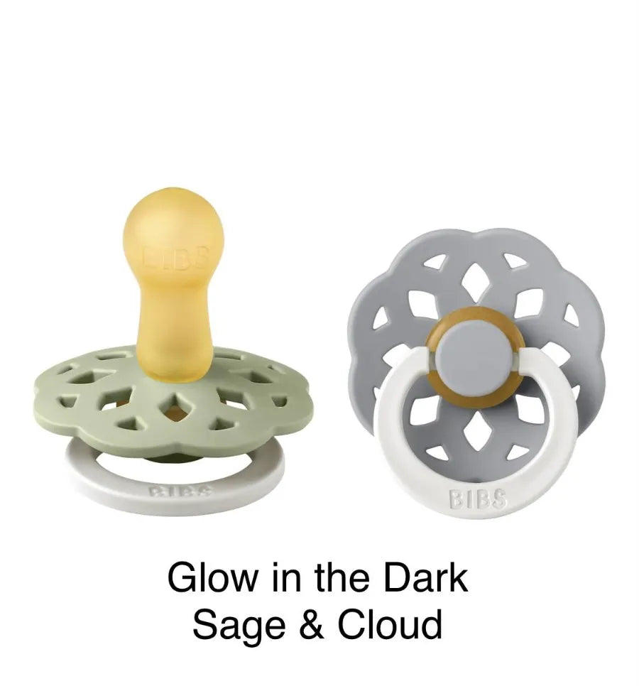 BIBS Boheme Dummies - Sage & Cloud Glow In The Dark