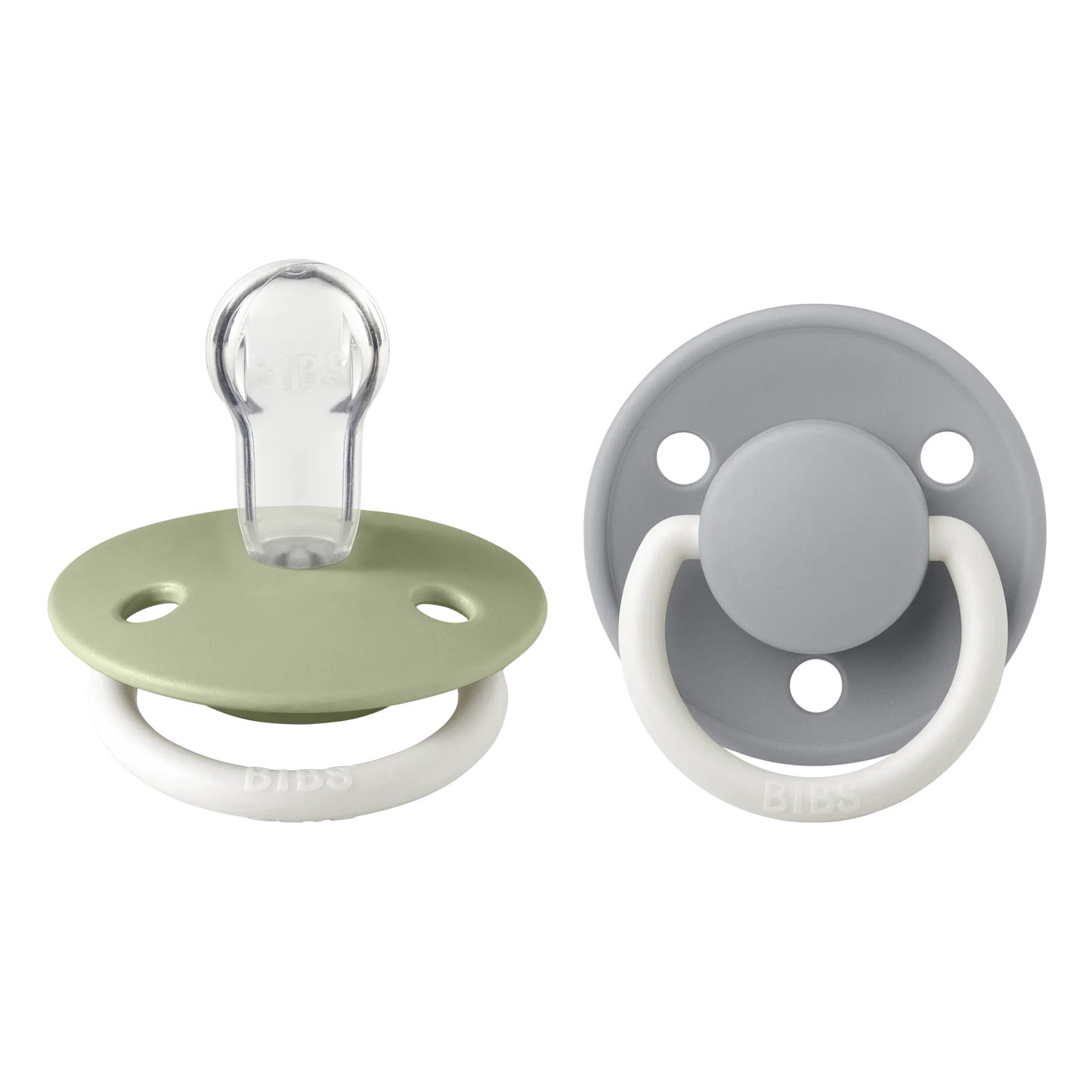 BIBS De Lux Dummies - Glow In the dark Sage & Cloud