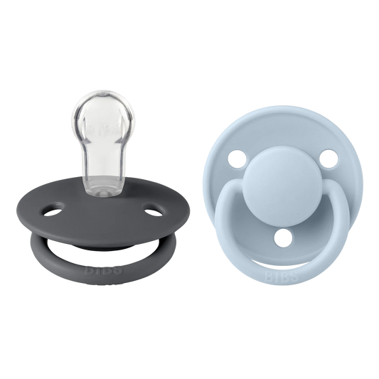 BIBS De Lux Dummies - Iron & Baby Blue