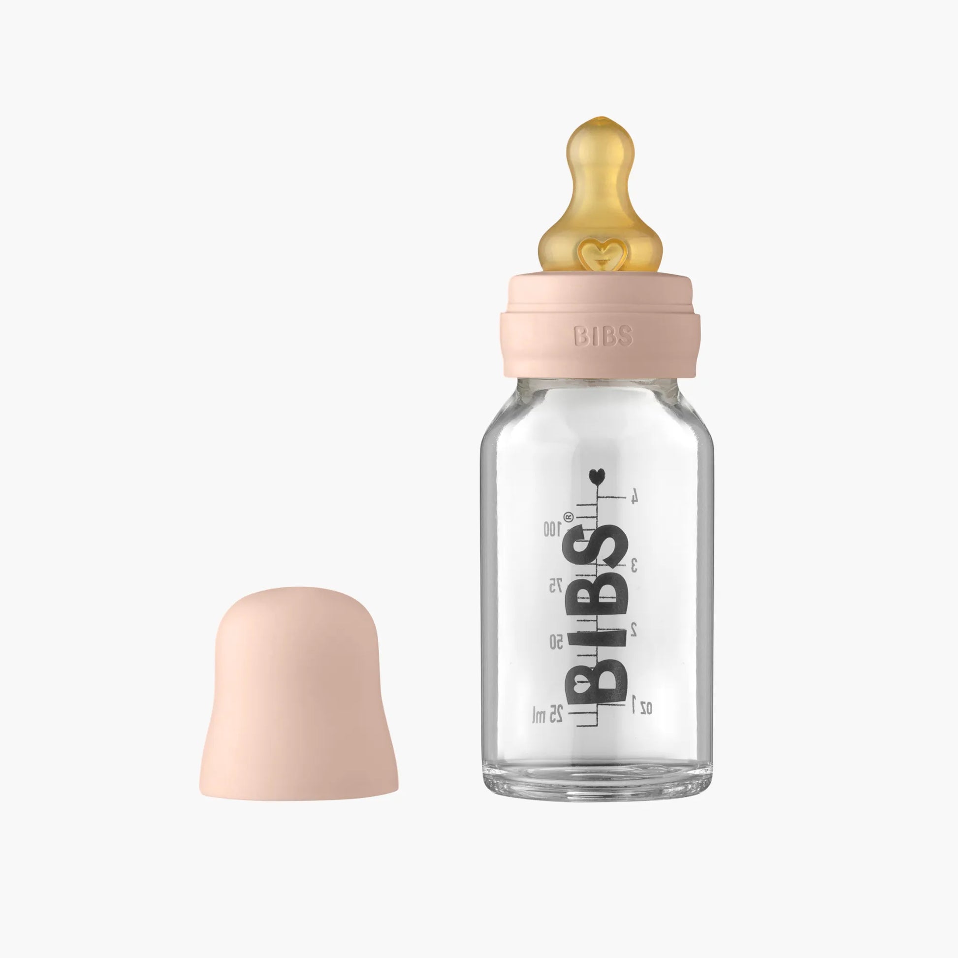 BIBS Glass Baby Bottle - Blush 110mls