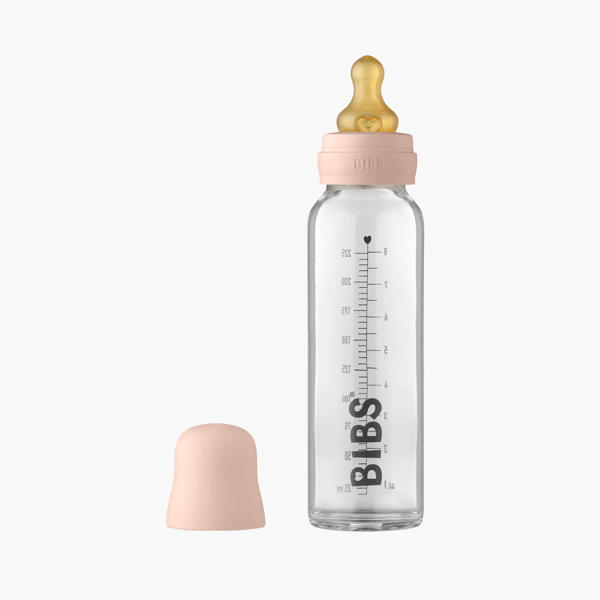BIBS Glass Baby Bottle - Blush 225mls