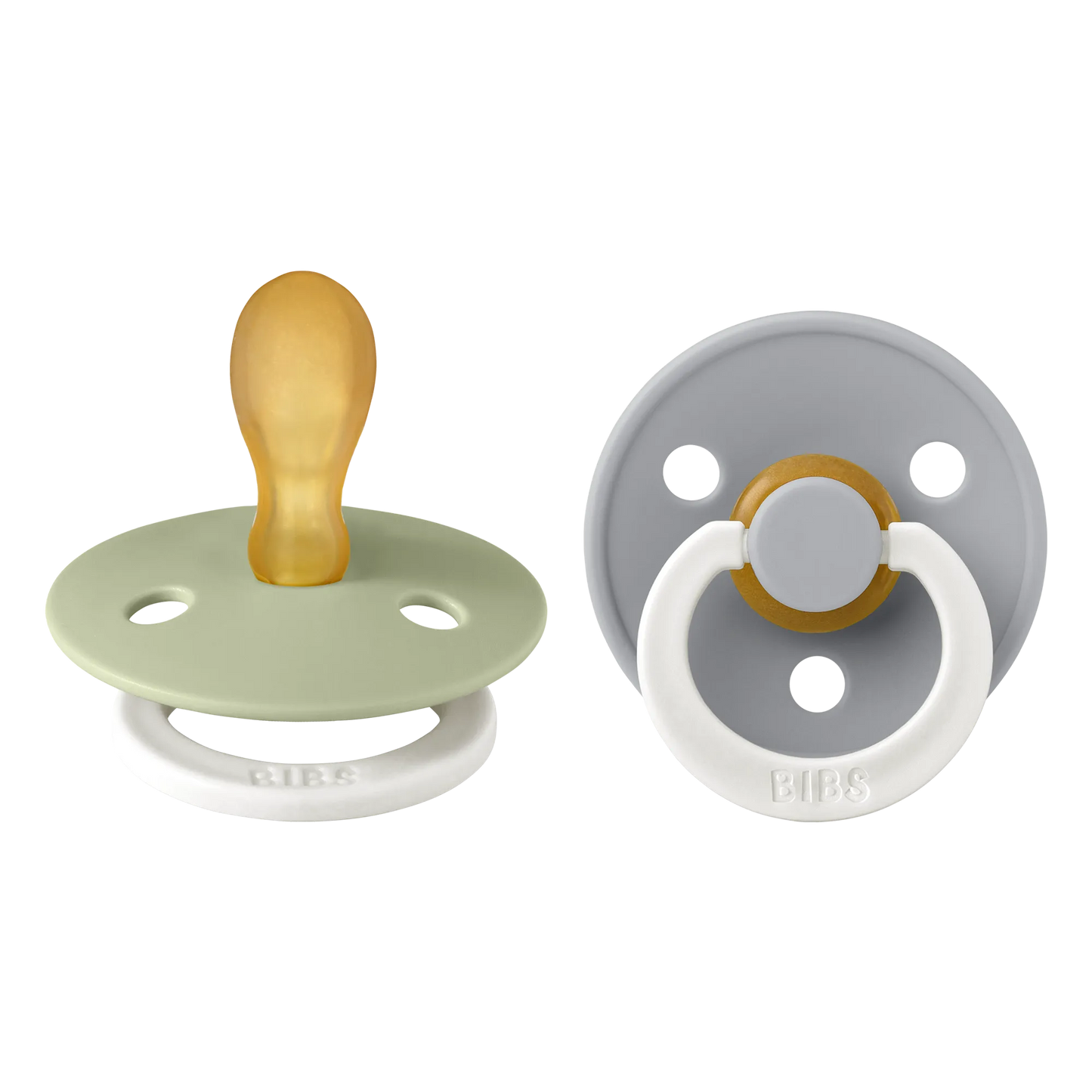 BIBS Symmetrical Dummies - Glow in the dark Sage & Cloud