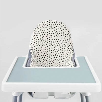 Highchair Cushion cover -Black Painted Dots