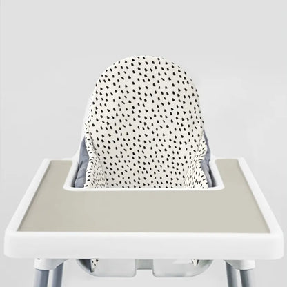 Highchair Cushion cover -Black Painted Dots