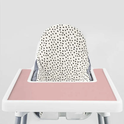 Highchair Cushion cover -Black Painted Dots