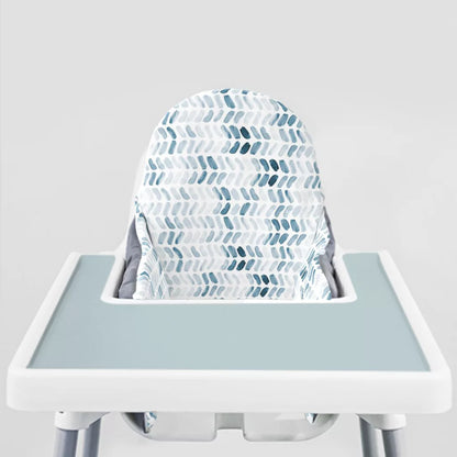 Blue Herringbone Ikea Highchair cushion cove- Vintage blue placemat