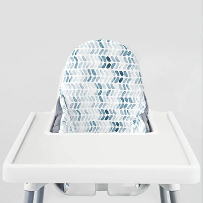 Highchair Cushion cover -Blue Herringbone
