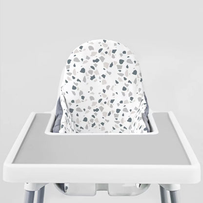 Blue Stone Terrazzo Ikea Highchair cushion cove-stone Grey Placemat