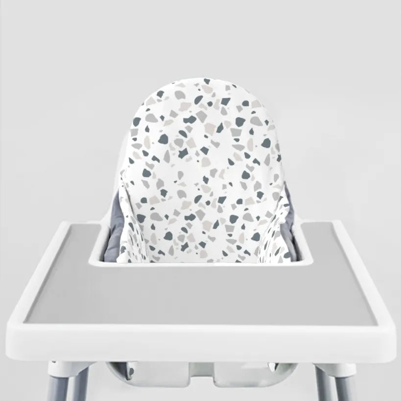 Highchair Cushion cover -Blue Stone Terrazzo