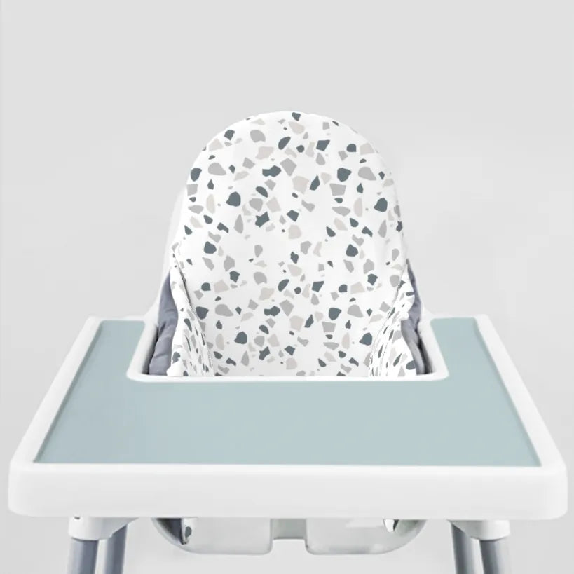 Highchair Cushion cover -Blue Stone Terrazzo