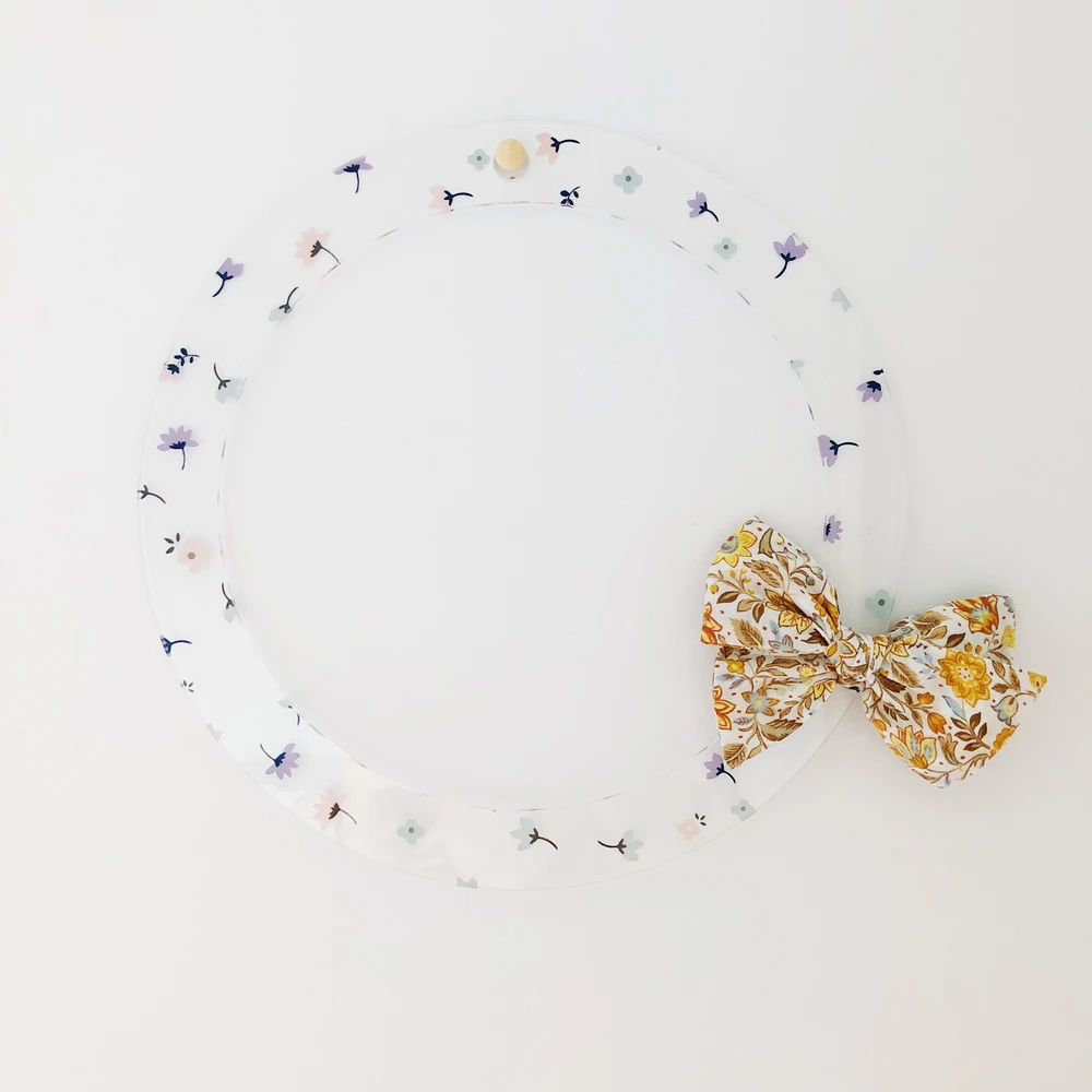 Bow Wreath with pastel flowers