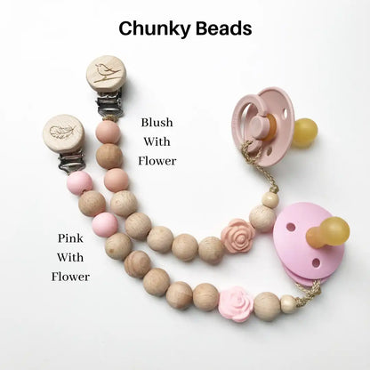 Chunky Bead dummy chain - Personalised dummy clips