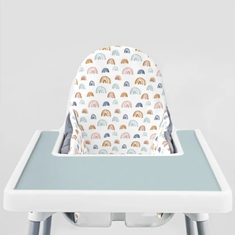 Highchair Cushion cover -Earthtone Rainbows