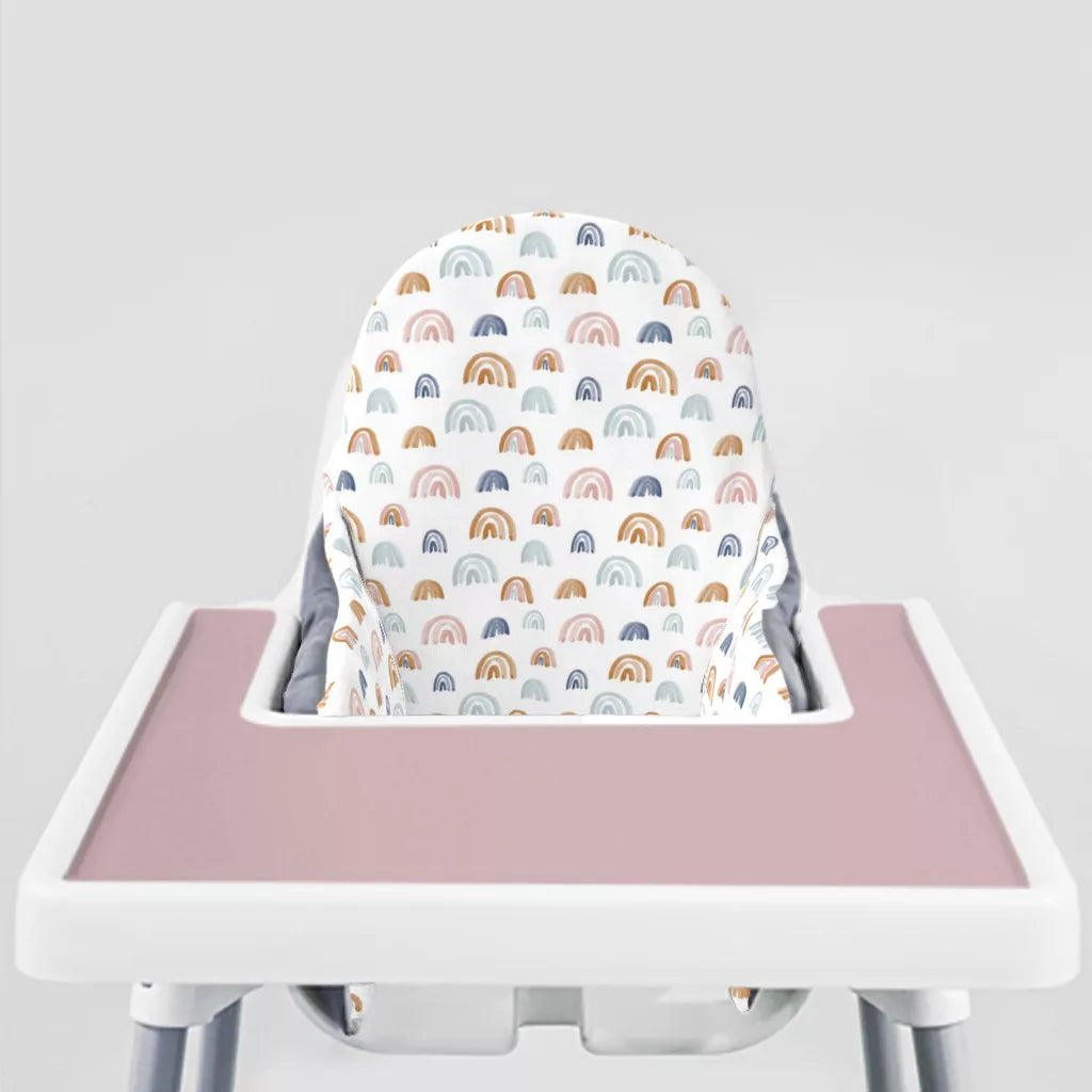 Earthtone Rainbows Ikea Highchair cushion cove- Modern Mauve Placemat