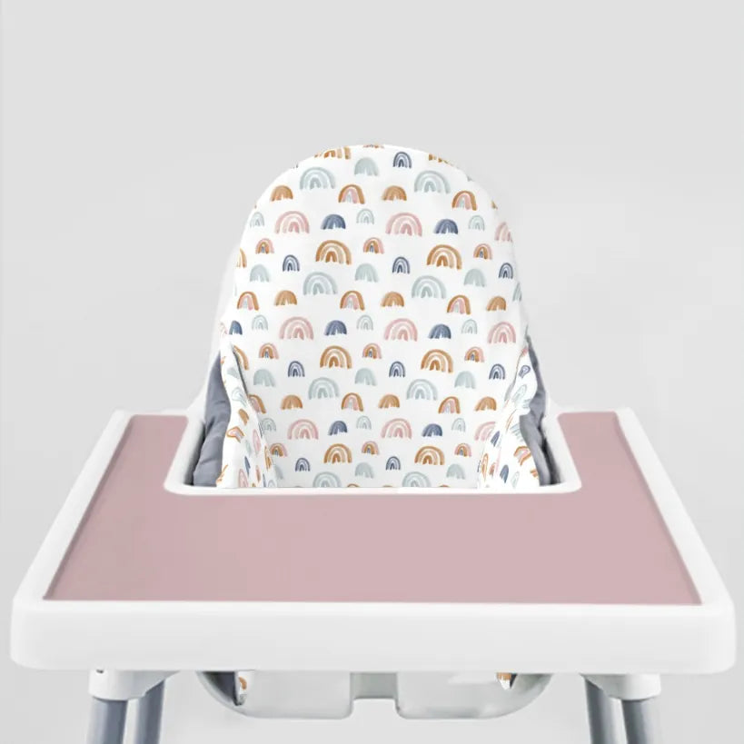 Highchair Cushion cover -Earthtone Rainbows