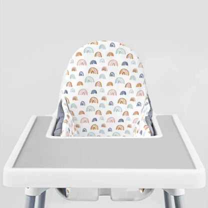 Highchair Cushion cover -Earthtone Rainbows