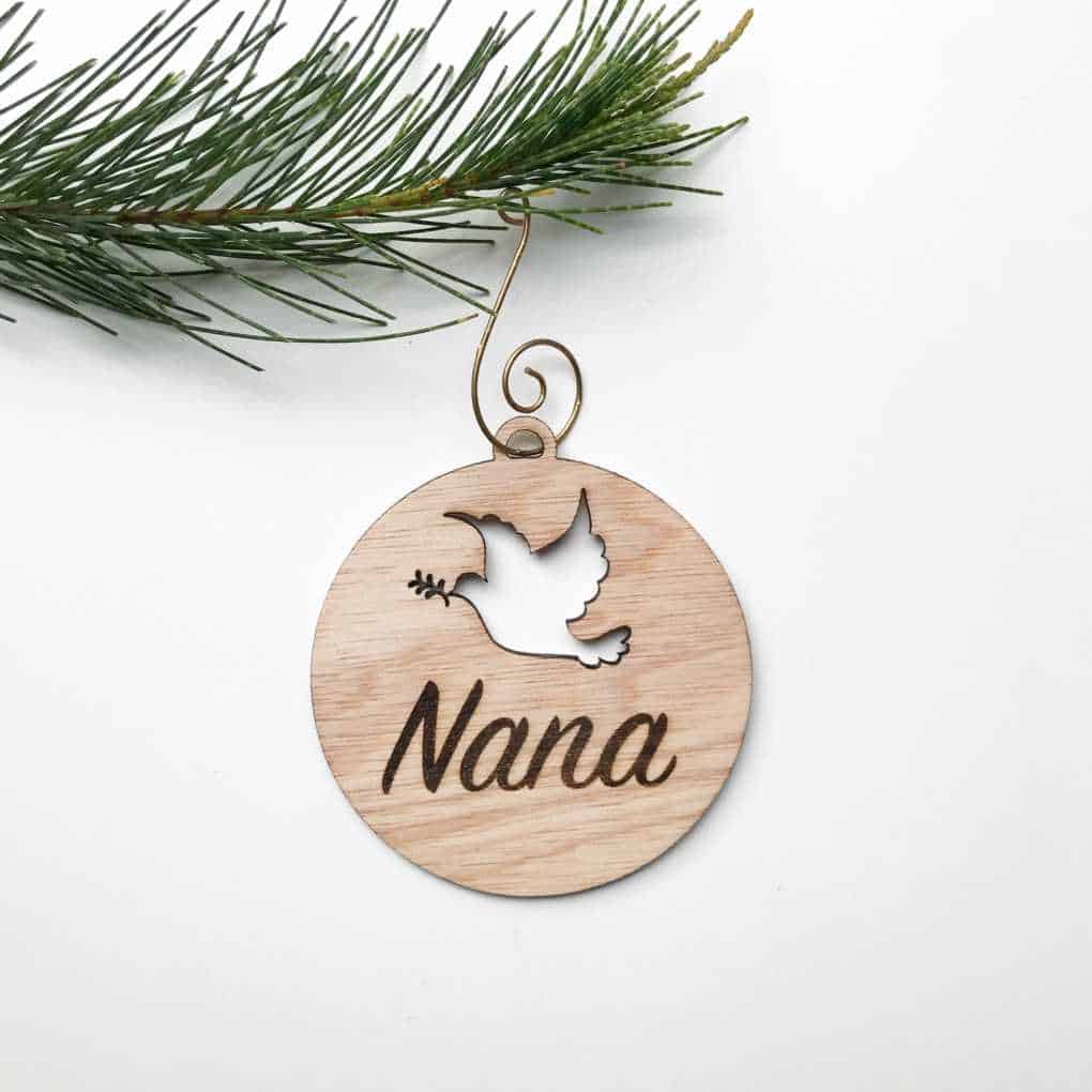 Basic Dove personalised Christmas Decoration