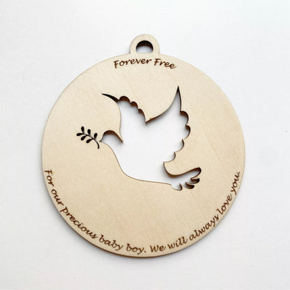 Deluxe Dove Personalised Christmas Decoration