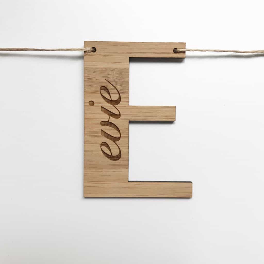 Personalised letter in 'Script' font