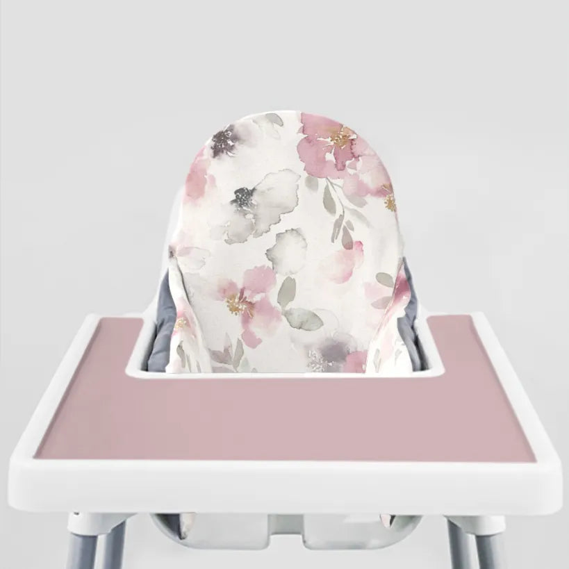Highchair Cushion cover -Misty Pink Floral