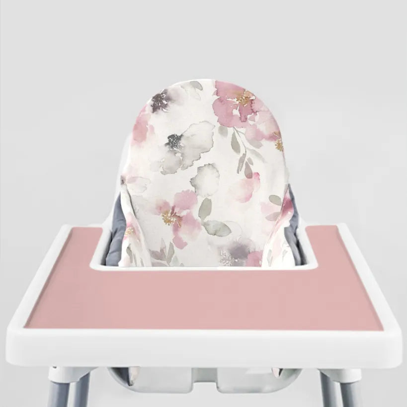 Highchair Cushion cover -Misty Pink Floral