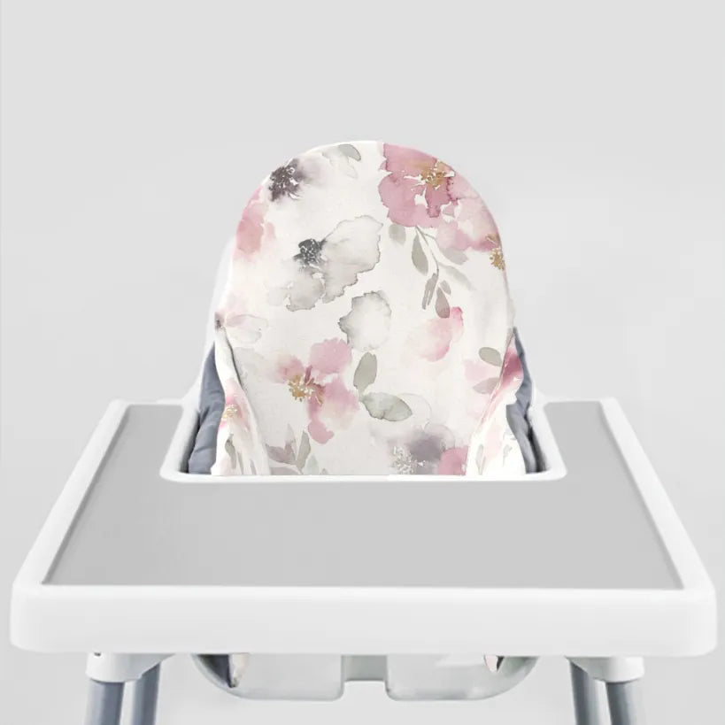 Highchair Cushion cover -Misty Pink Floral