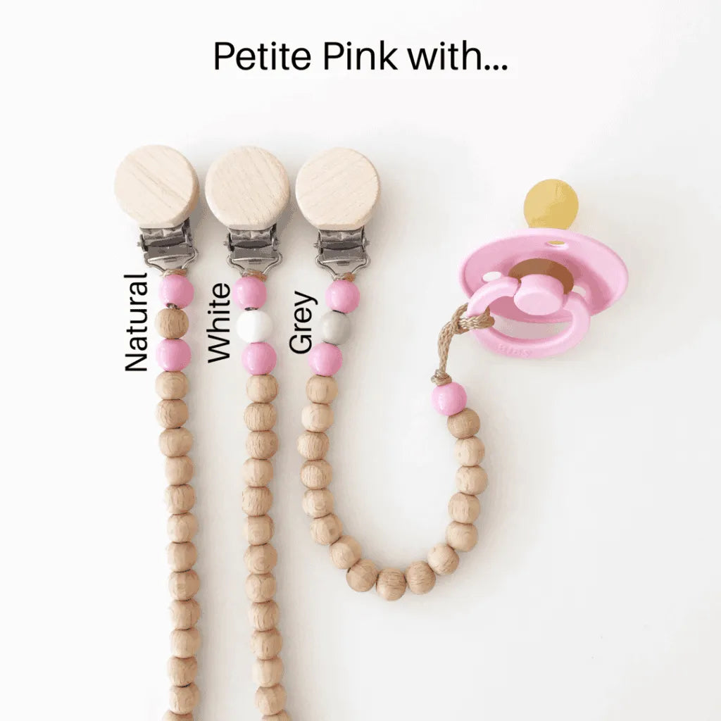 Petite Bead dummy chain - Personalised dummy clips