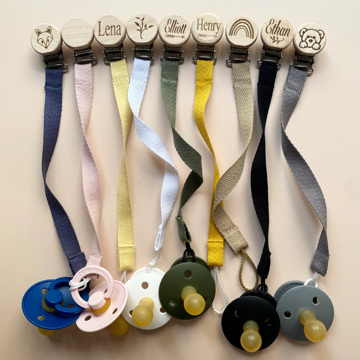 Cotton Clips Petite Cotton Dummy Clips | Personalised dummy clips – Our Little Helpers