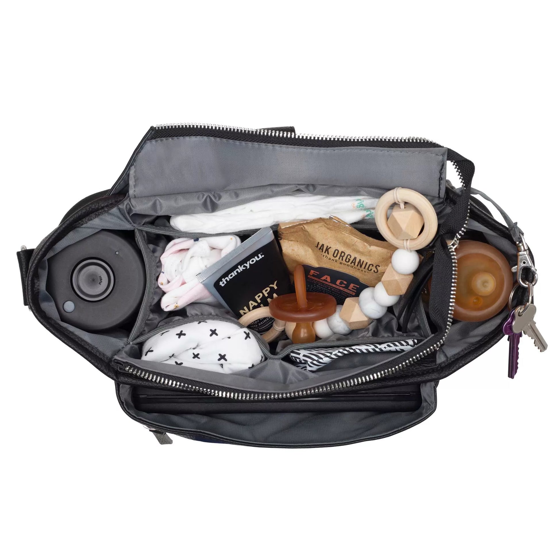 Nappy Bag Vanchi Pram Caddy - Black