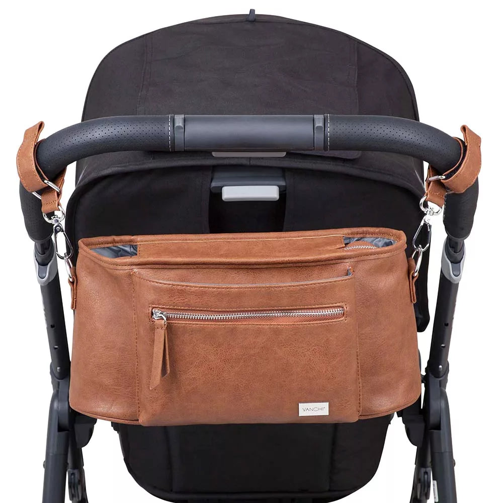 Nappy Bag Vanchi Pram Caddy - Tan