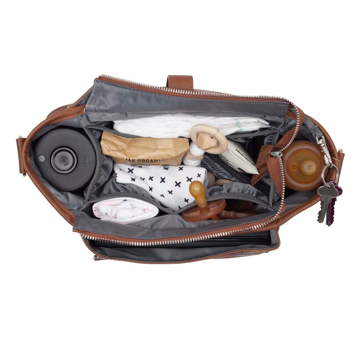 Nappy Bag Vanchi Pram Caddy - Tan