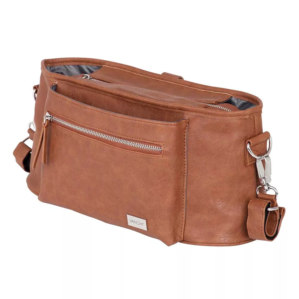 Nappy Bag Vanchi Pram Caddy - Tan