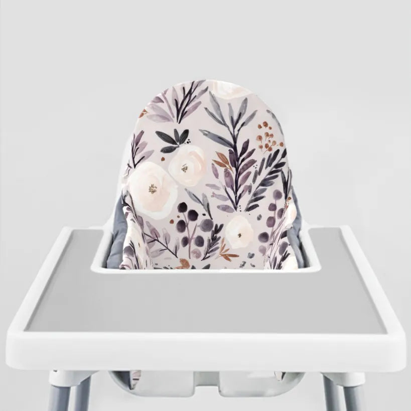 Highchair Cushion cover -Rose and Autumn Twilight